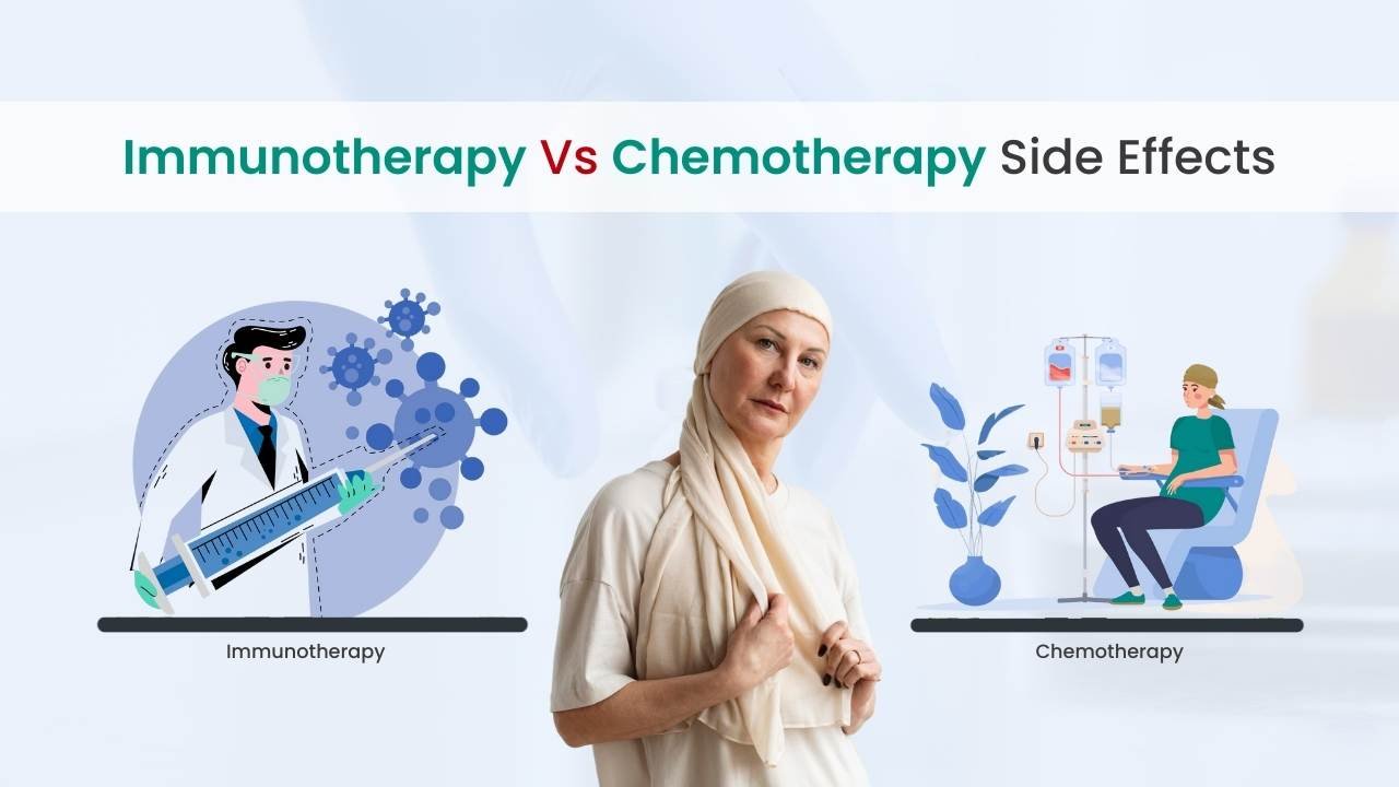 immunotherapy v/s chemotherapy site effect